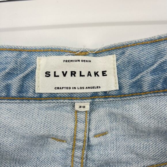 SLVRLAKE | Charlotte Patch Pocket Bootcut Flare Light Wash Jeans Clear Skies 30 - Picture 4 of 16